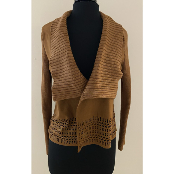 Christopher & Banks Boho Cardigan Womens Size Medium Brown Western Cowgirl - Picture 5 of 16